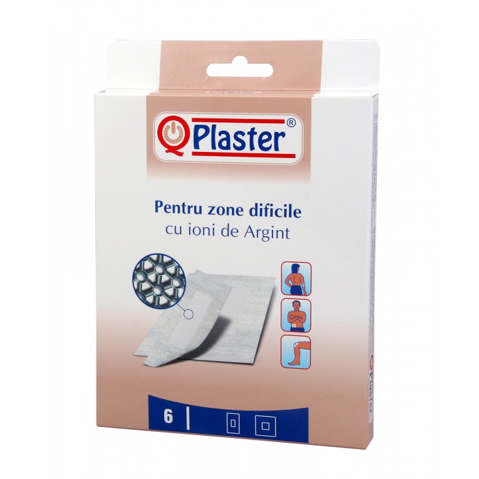 Qplaster plasturi zone dificile cu ioni de argint  x 6 buc