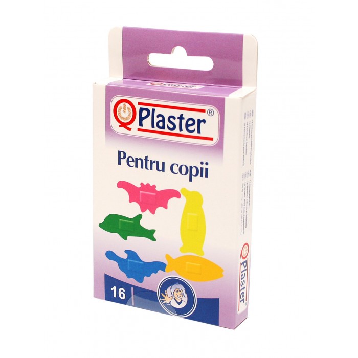 Qplaster plasturi pentru copii  x 16 buc