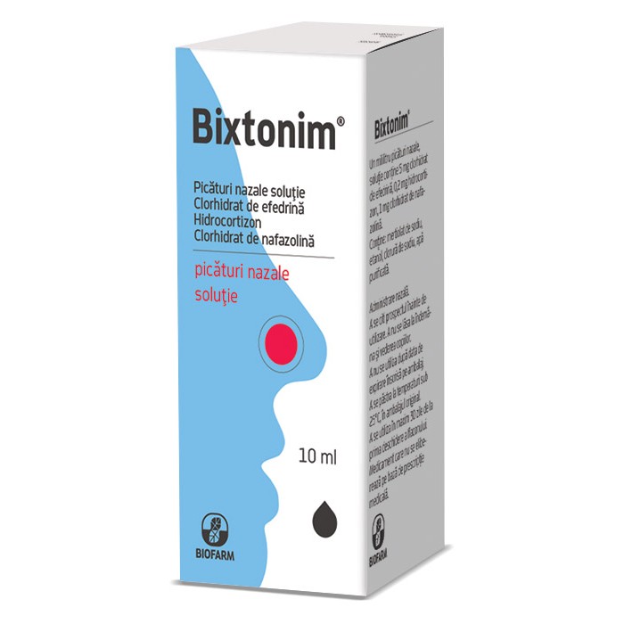 Bixtonim picaturi nazale x 10ml, Biofarm Sa Romania