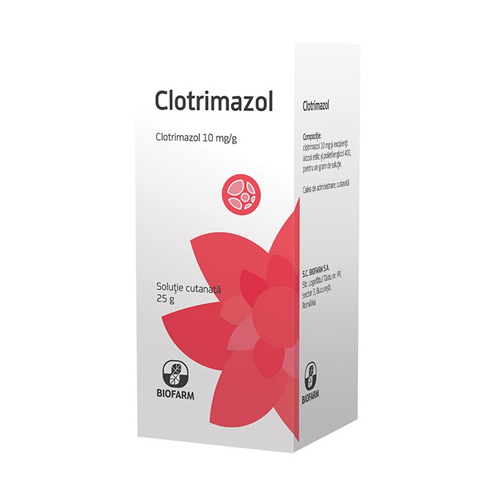 Clotrimazol 1% sol.cut x 25g, Biofarm Sa Romania