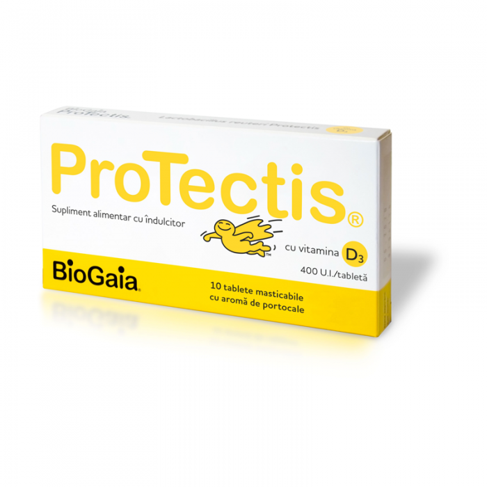 Protectis portocale  D3 x 10 tablete masticabile