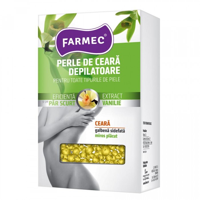 Perle de ceara depilatoare cu vanilie, 250 de grame, Farmec