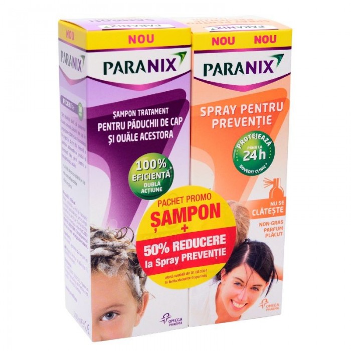 Paranix sampon  spray, PACHET SPECIAL, Omega Pharma