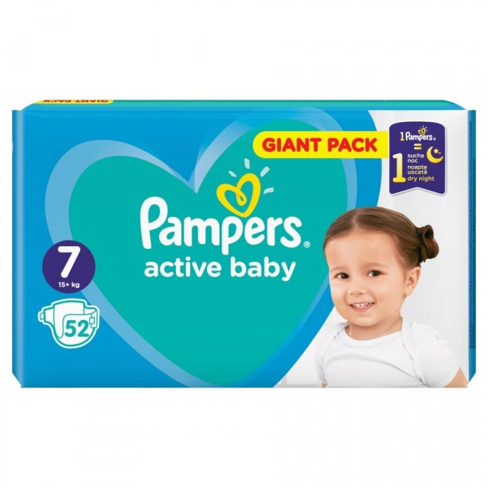 Pampers nr 7 x 52 buc