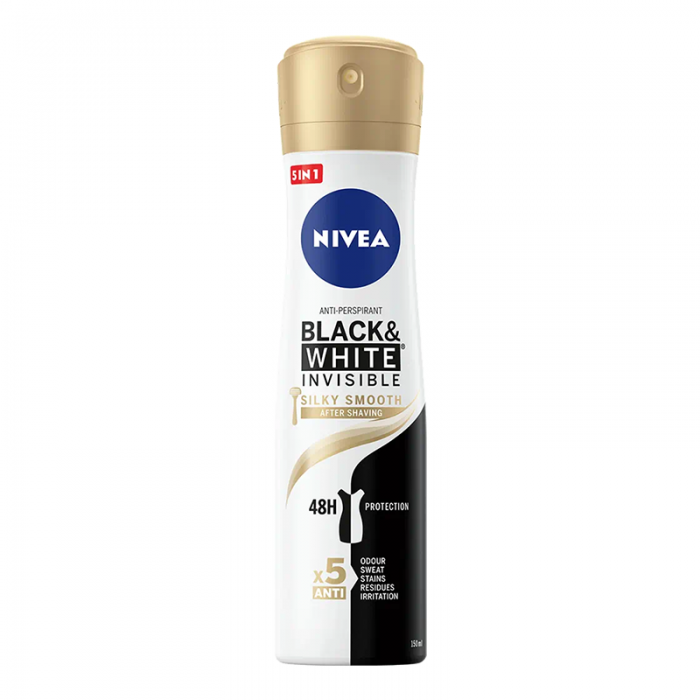 Nivea deo spray black&white silky smooth, 150 ml, Beiersdorf Medical