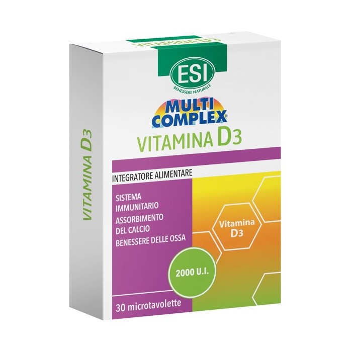 Multicomplex Vitamina D3 2000 UI,30 tablete, ESI Italia
