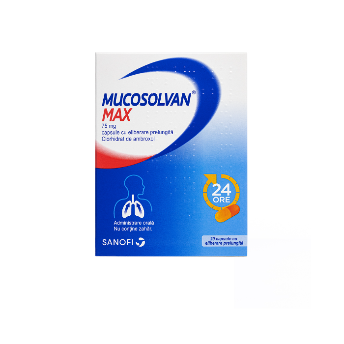 Mucosolvan Max 75mg 20cps.el.p W63946002, Sanofi Romania S.R.L. - Romania