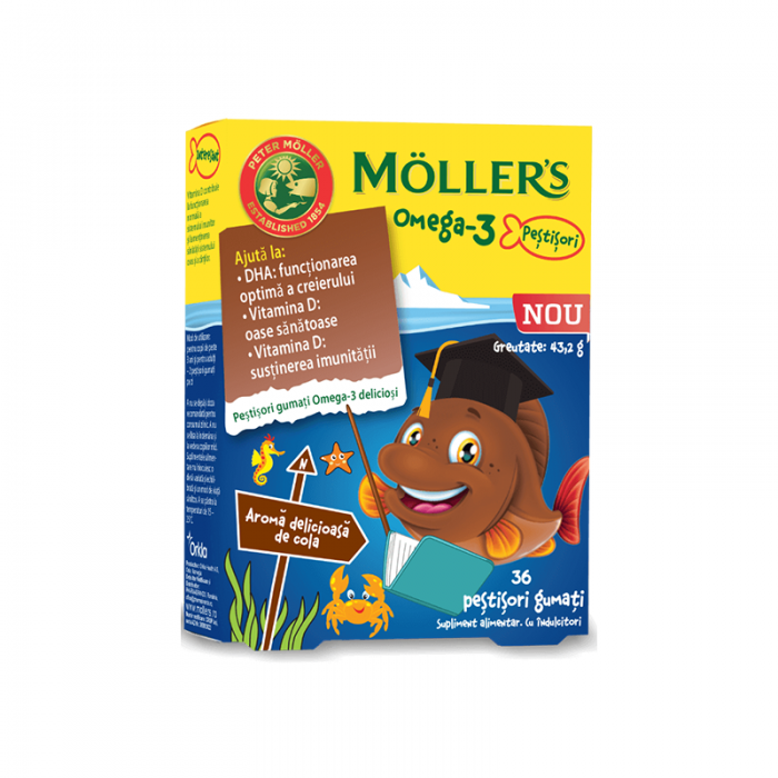 Moller s Omega3 cola, 36 jeleuri, ORKLA HEALTH