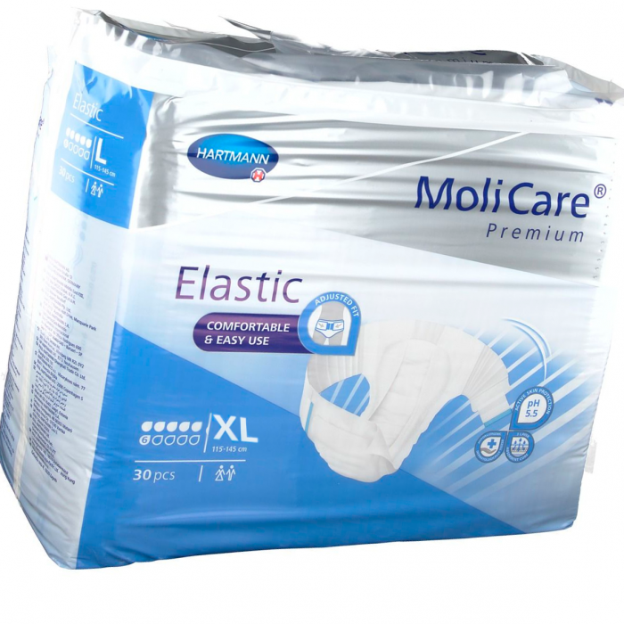 Molicare premium elastic 6 picaturi marime XL - scutece pt incontinenta severa, 30 bucati, PAUL HARTMANN AG