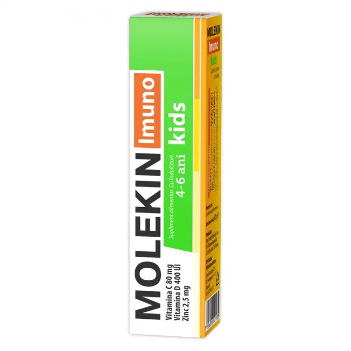 Molekin Imuno Kids 4-6 ani, 20 de comprimate efervescente, Zdrovit