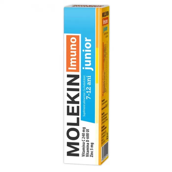 Molekin Imuno Junior 7 - 12 ani, 20 de comprimate efervescente, Zdrovit