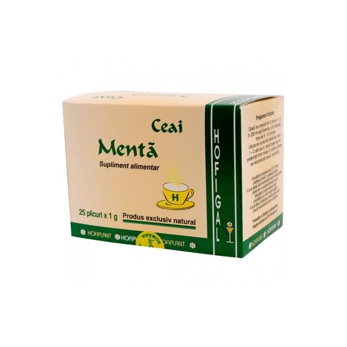 Menta ceai 25 plicuri x 1g