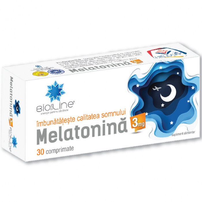 Melatonina 3mg, 30 comprimate, Helcor Pharma