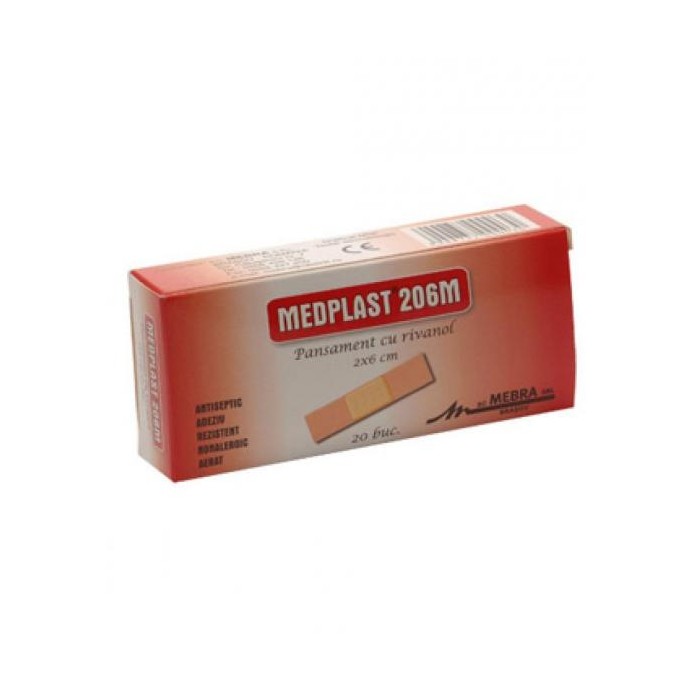 Medplast cu rivanol 2cm x 6cm x 20 buc