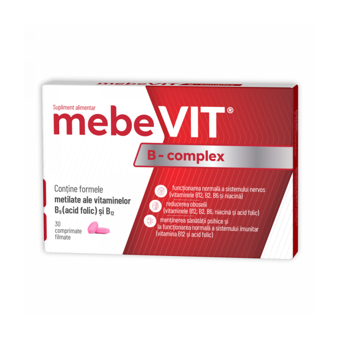 Mebevit B complex, 30 comprimate, Zdrovit