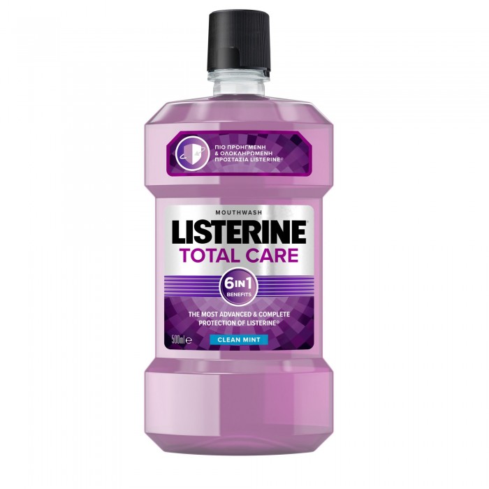 Apa de gura Listerine Total Care fara alcool, 500 ml, Johnson & Johnson