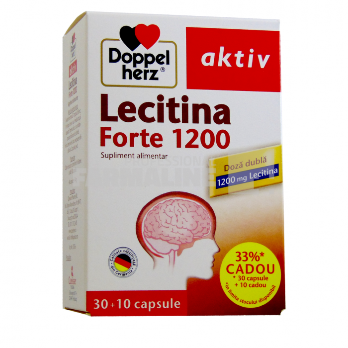 Lecitina forte 1200mg x 30cps  10cps cadou