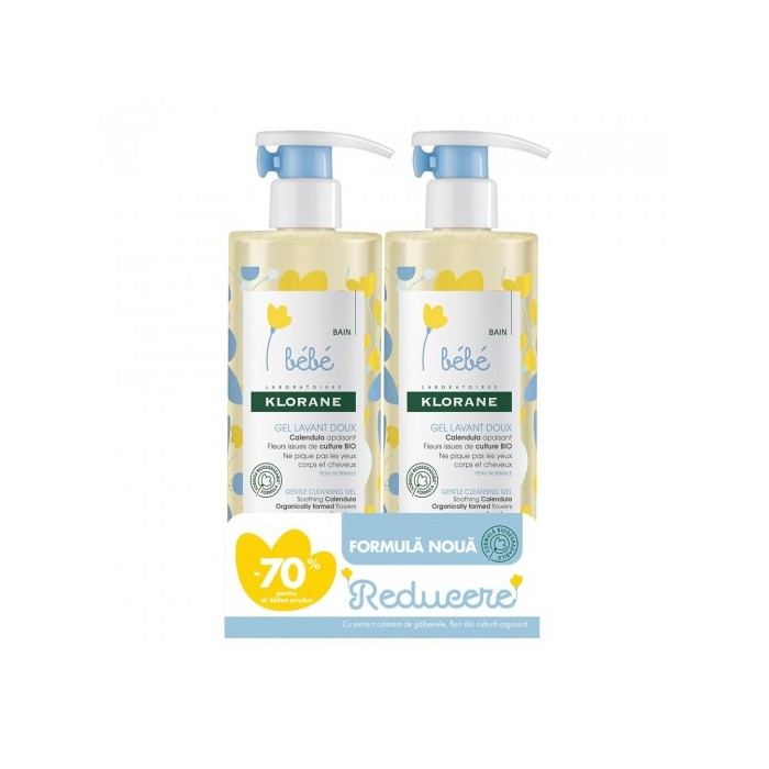 Klorane bebe gel spumant, duo pack, 500ml, Pierre Fabre Sante Franta