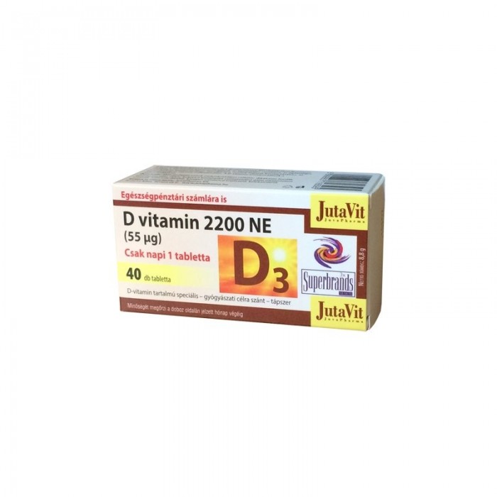 Vitamina D3 2200 UI, 40 tablete, Jutavit