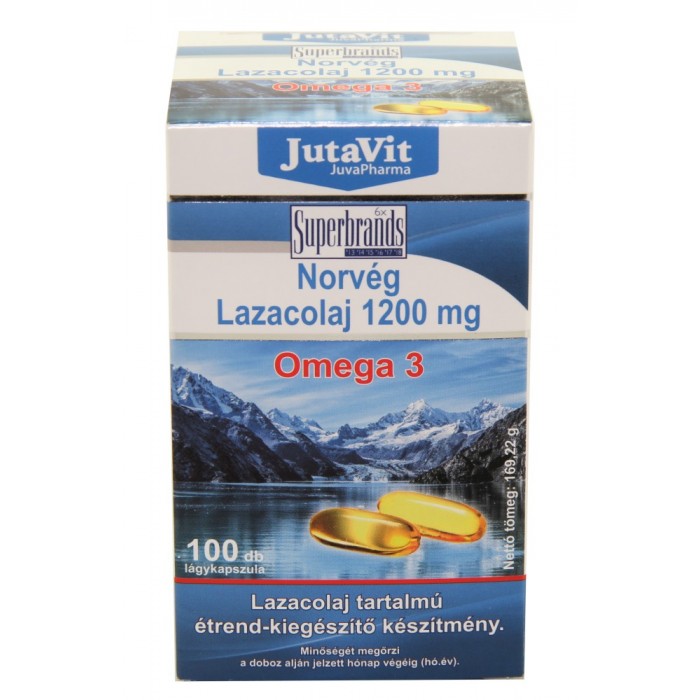 Ulei somon norvegian 1200 mg, 100 capsule, Jutavit