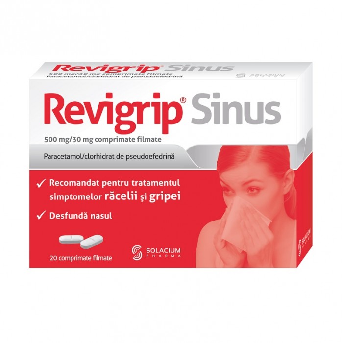 Revigrip sinus 500mg/30mg x 20cp.film, Solacium Pharma