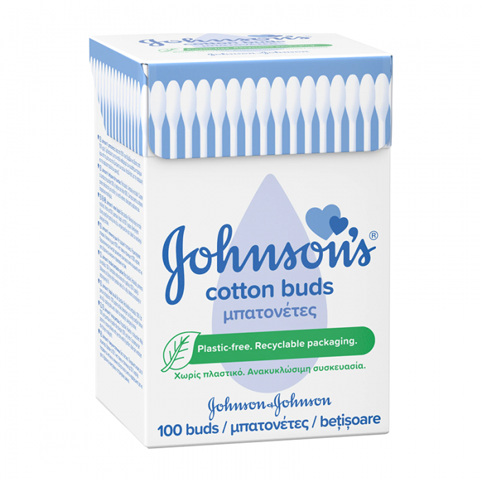 Johnsons Baby betisoare orl din bumbac, 100 bucati, Johnson&Johnson