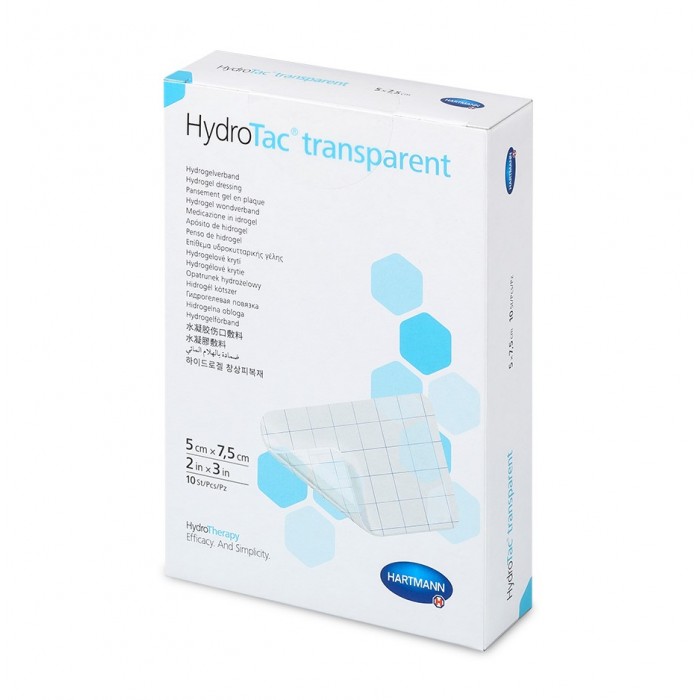 Pansament cu hidrogel transparent Hydrotac, 5 cm x 7,5 cm, 10 buc, Hartmann