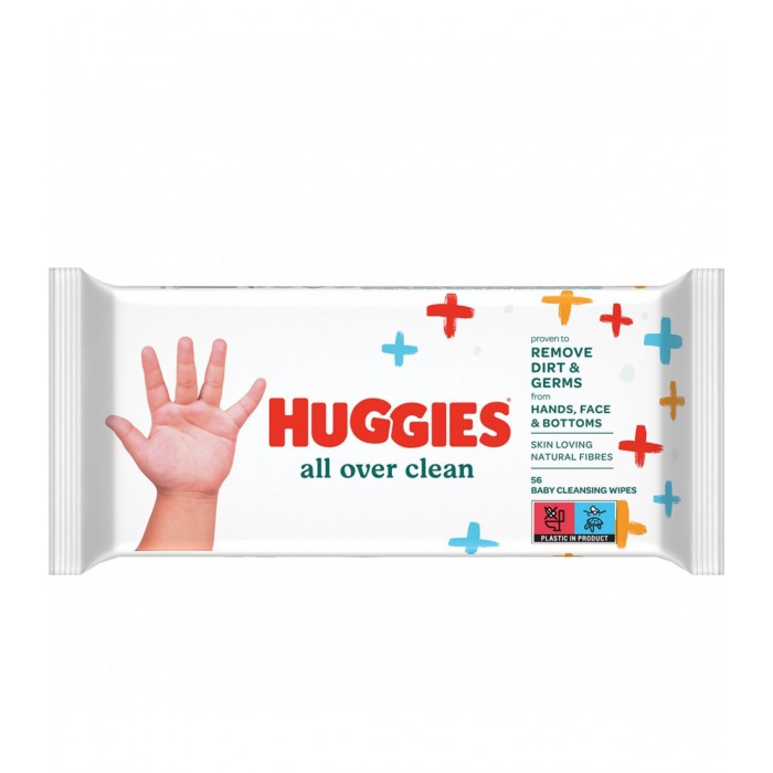 Huggies, servetele umede, all over clean, 56buc, Kimberly Clark