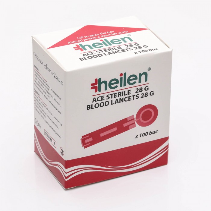 Heilen ace sterile glicemie, 25 bucati, D&G Group