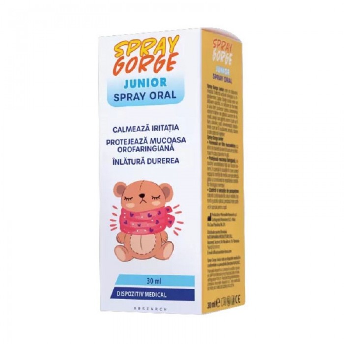 Gorge spray oral junior, 30 mililitri, Farma Derma SRL