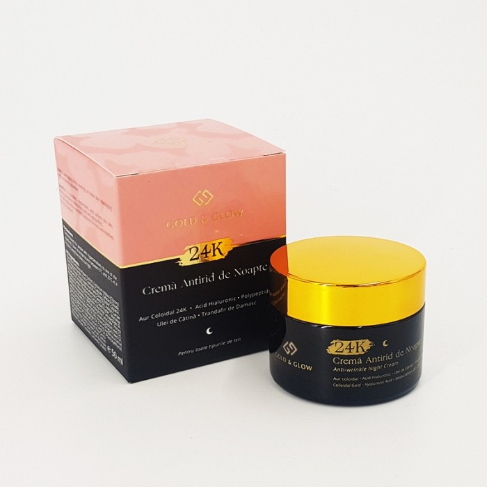 Gold & Glow Crema antirid de noapte, 50 de mililitri, Salinfitofarm