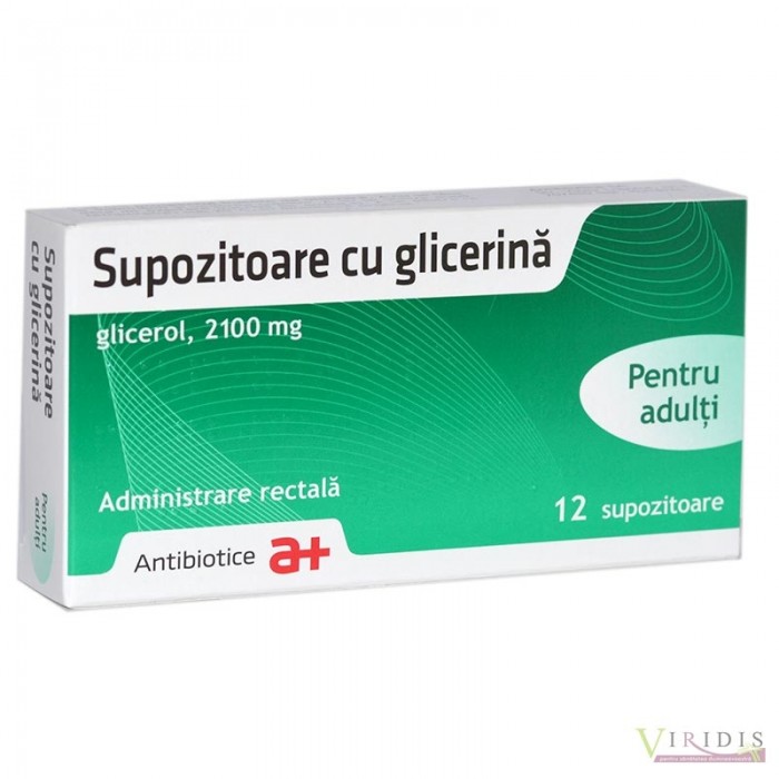 Glicerina adulti supozitoare, 12 buc, Antibiotice