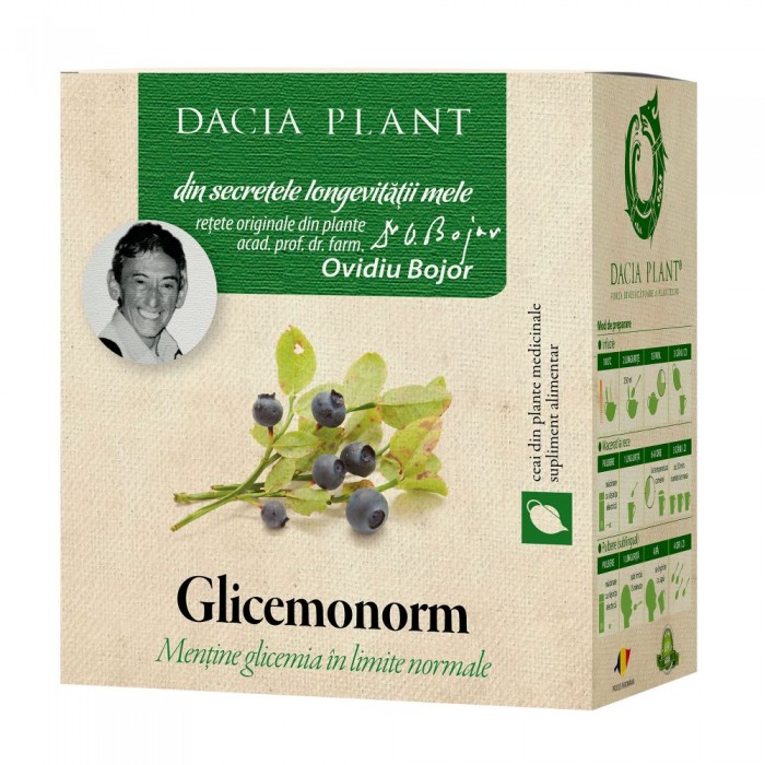 Glicemonorm ceai, 50 g, Dacia Plant