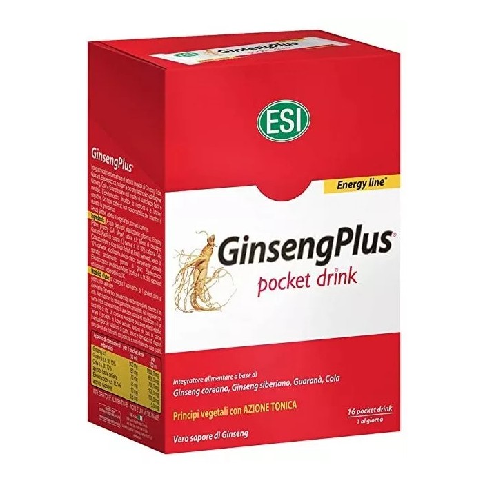 Ginseng plus pocket drink, 16 buc, 10 ml, ESI
