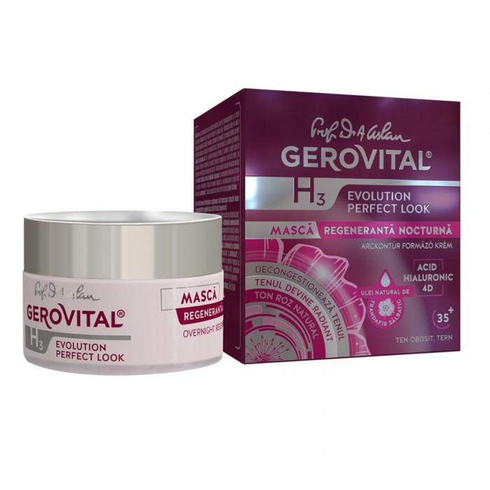 Masca regeneranta nocturna Perfect look, Gerovital H3 Evolution, 50 de mililitri, Farmec