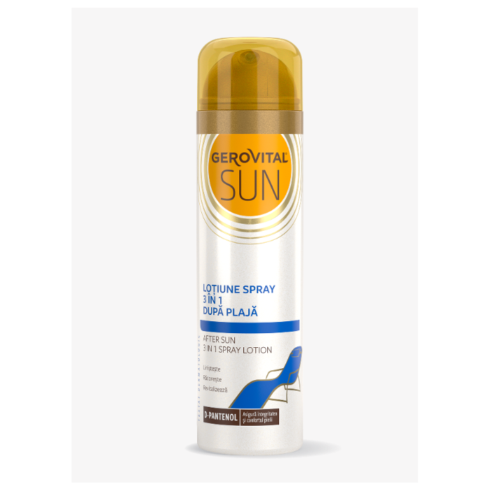 Gerovital sun lotiune spray 3 in 1 dupa plaja, 150 de mililitri, Farmec