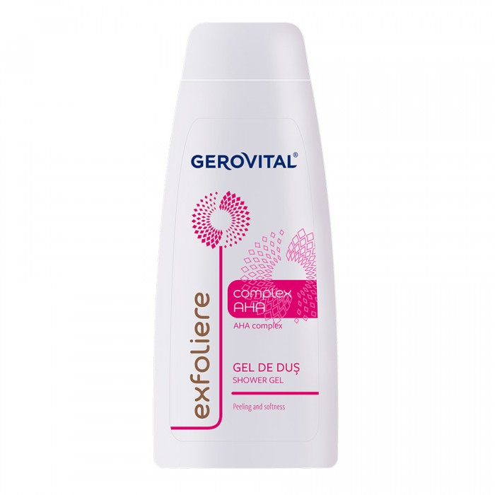 Gerovital gel de dus complex AHA, 400 ml, Farmec