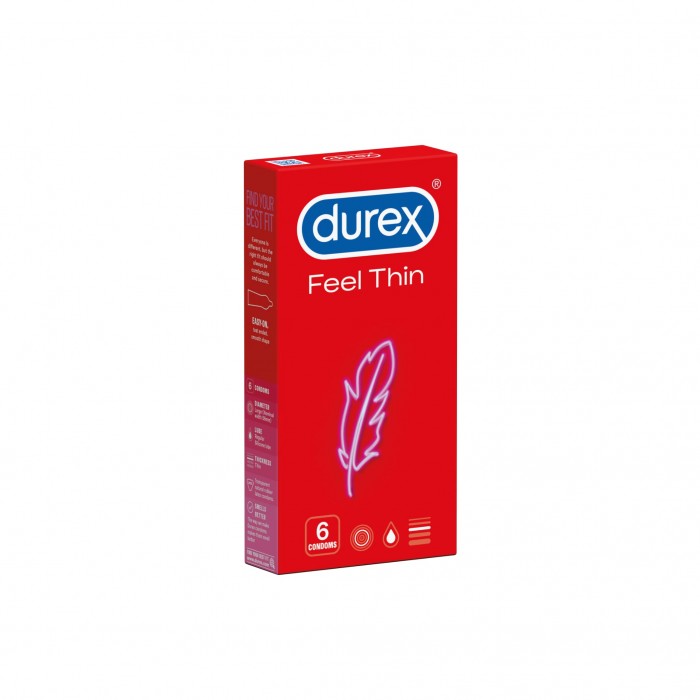 Durex prezervative feel thin, 6 buc, Reckitt Benckiser