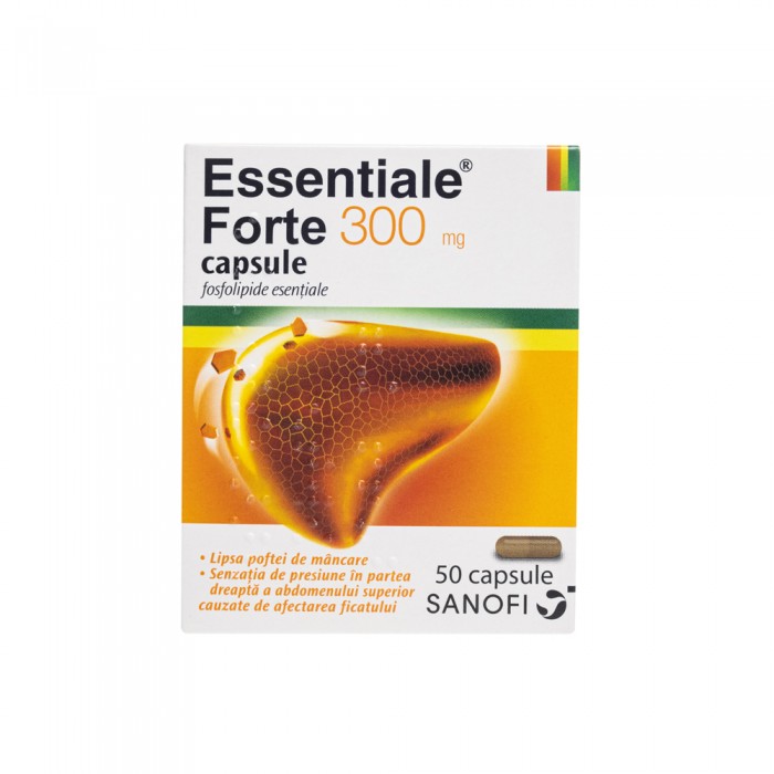 Essentiale Forte 300mg, 50 de capsule, Sanofi, Sanofi Romania S.R.L. - Romania