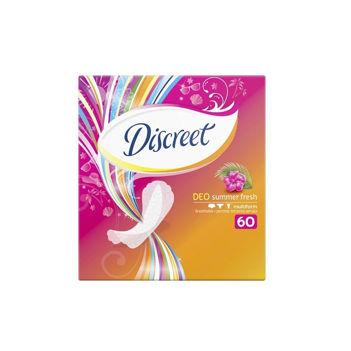 Absorbante zilnice Discreet deo summer, 60 bucati, Procter&Gamble