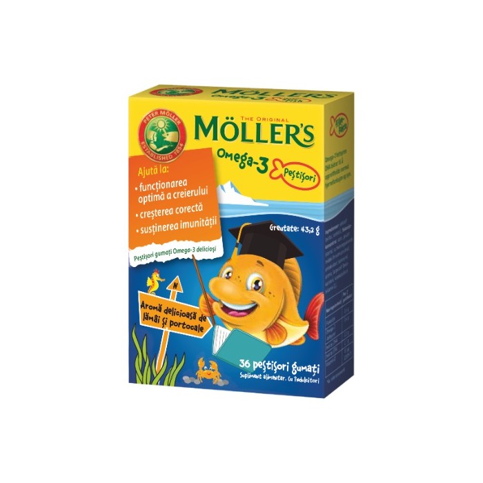 Moller's Orange Omega 3, 36 jeleuri