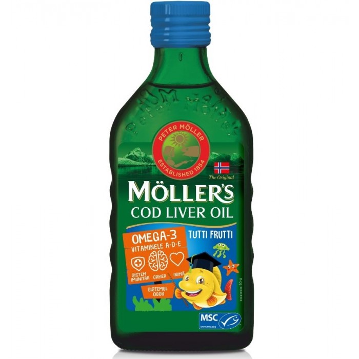 Moller's Cod liver oil Tuti-fruti omega 3 250 ml