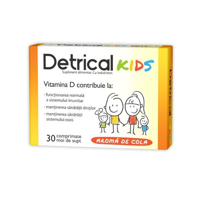 Detrical D3 pentru copii 400UI, 30 de comprimate, Zdrovit