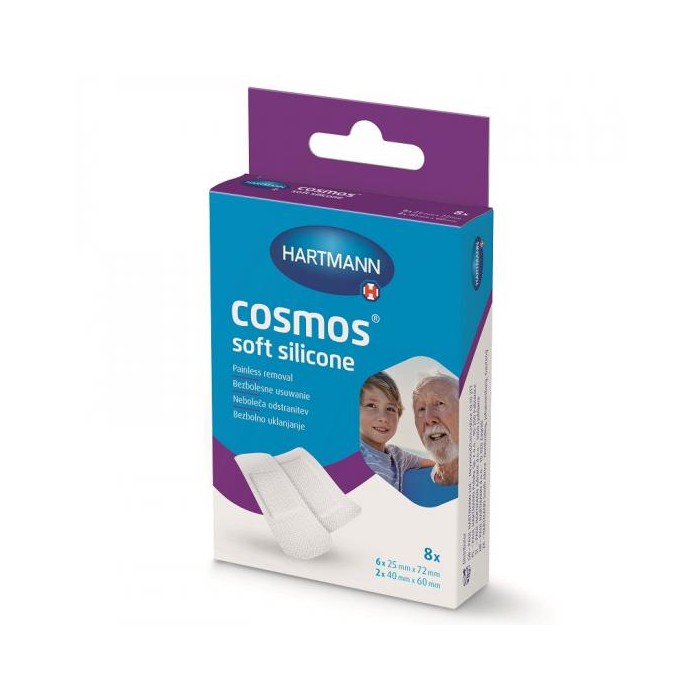 Plasturi Cosmos Soft silicon, 2 marimi, 8 buc, Hartmann