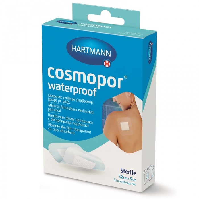 Cosmopor waterproof, plasturi, 7,2x5cm, 5 buc