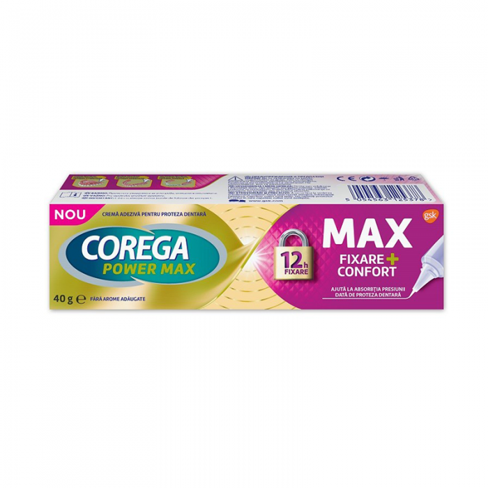 Crema adeziva pentru proteza Corega max fixare  confort, 40 grame, Glaxosmithkline Anglia