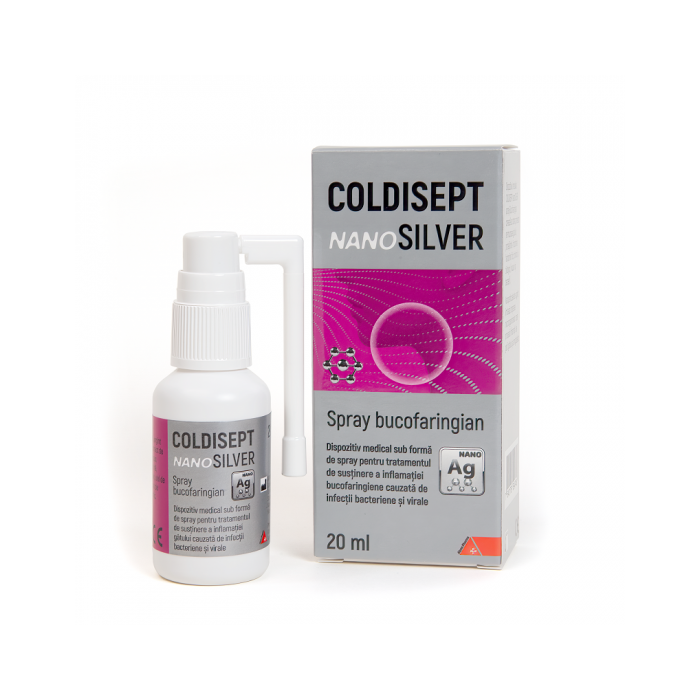 Coldisept NanoSilver spray bucofaringian, 20 ml, Alpen Pharma