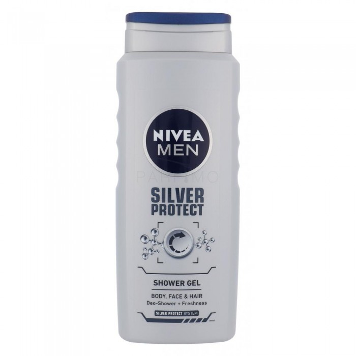 Nivea gel dus creme care silver protect x 500 ml