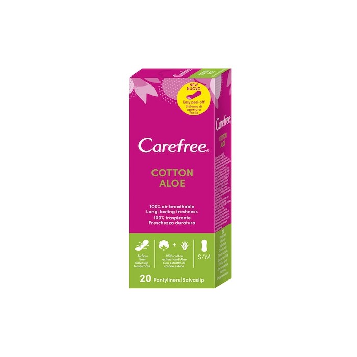 Carefree zilnice cotton aloe, 20 buc, Procter & Gamble