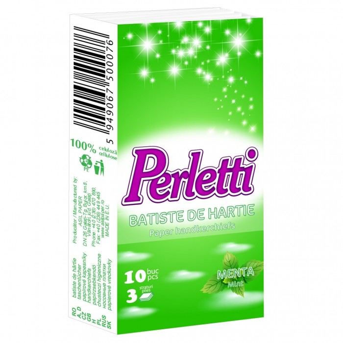 Perletti batiste menta 10 buc 3 str